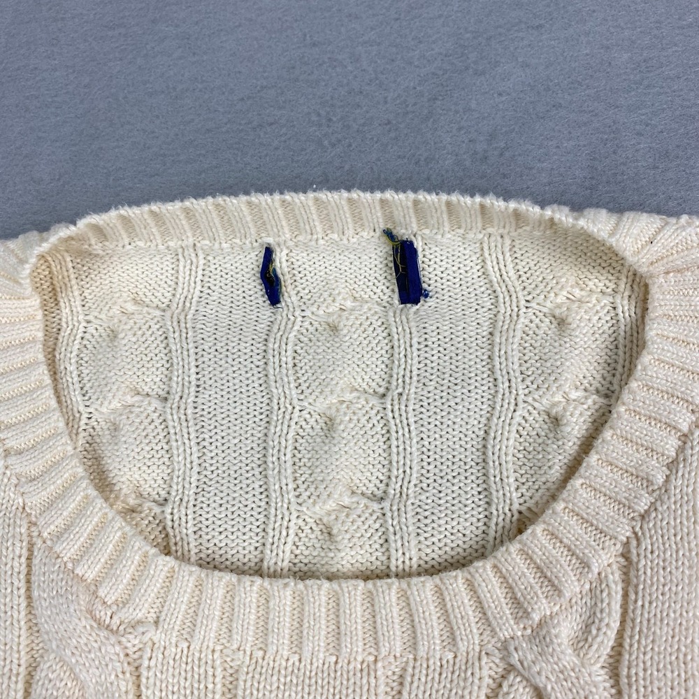 Polo Ralph Lauren Mens Sweater 4XB Cable Knit Cotton fisherman Preppy - Picture 4 of 16